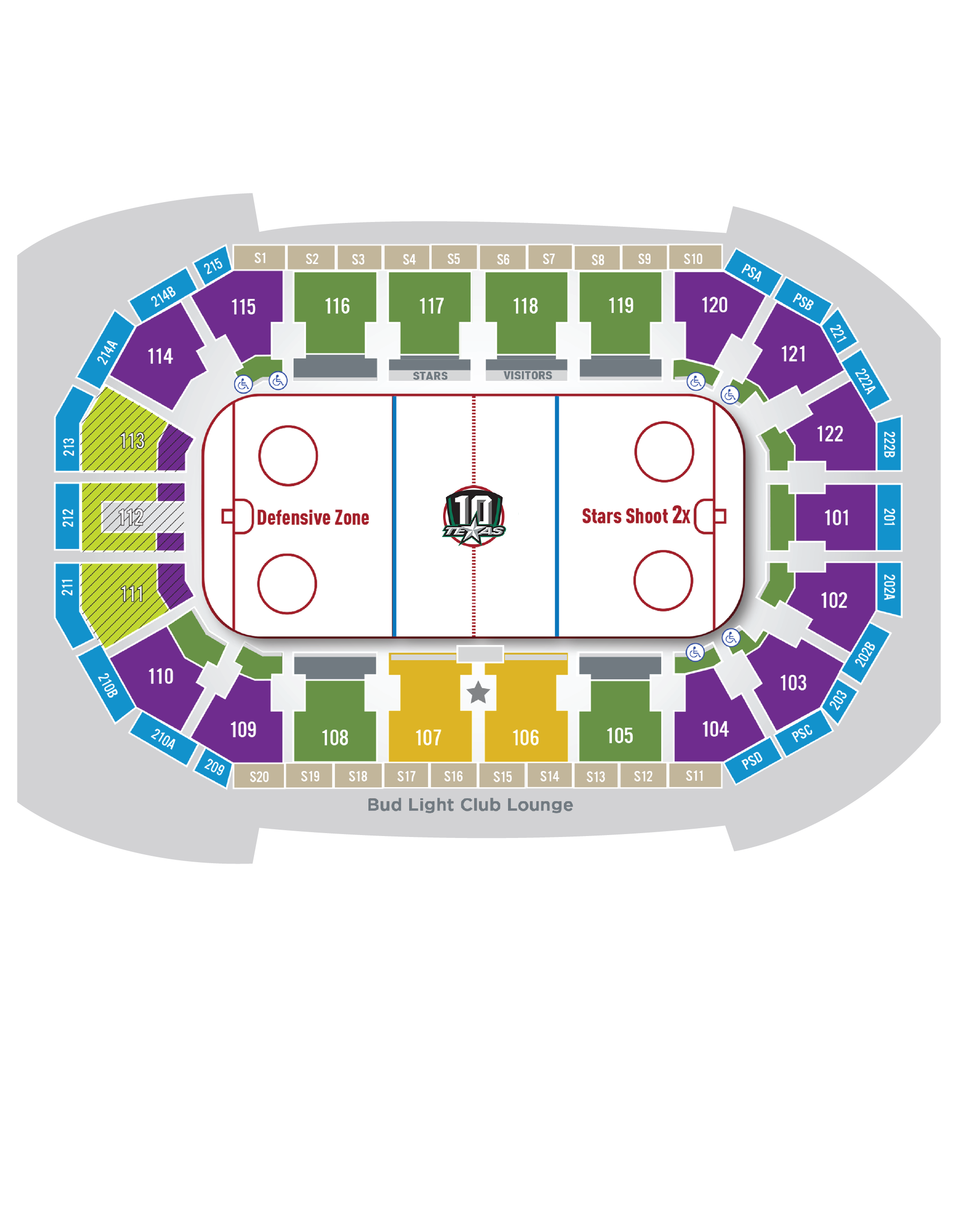 Seating Chart Texas Stars 2018 19 H E B Center At Cedar Park Seating Chart