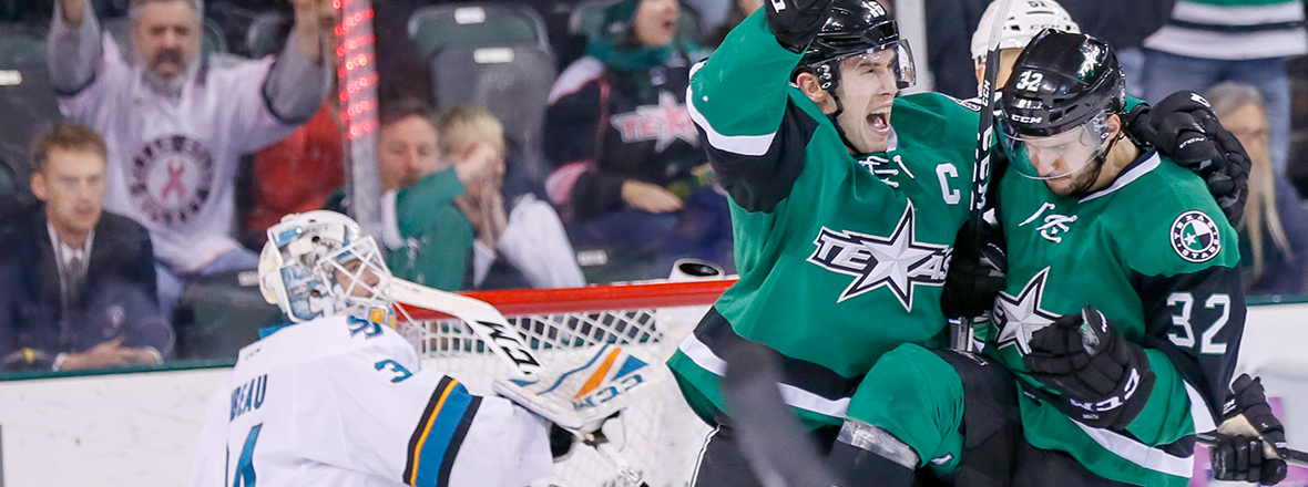 Winner, Winner, Brian Flynner. Stars Beat San Jose, 3-2