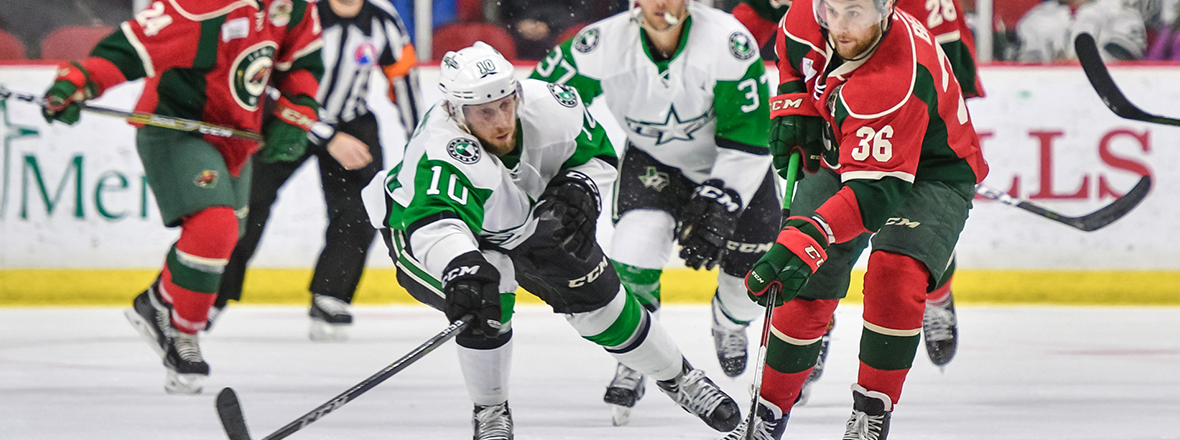 Stars Split Series in Iowa After 2-1 Loss