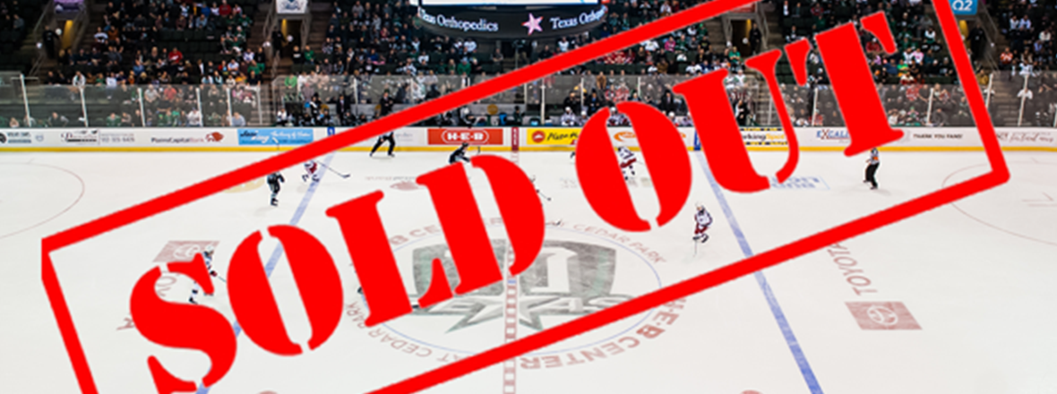 Tonight’s Game against Rockford Sold Out