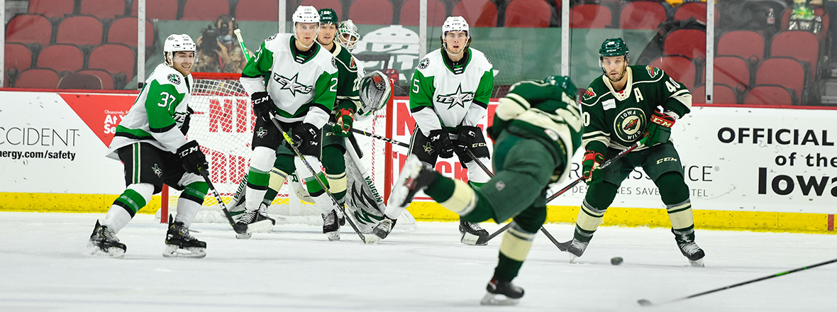 Stars Offense Halted in 4-1 Loss to Wild