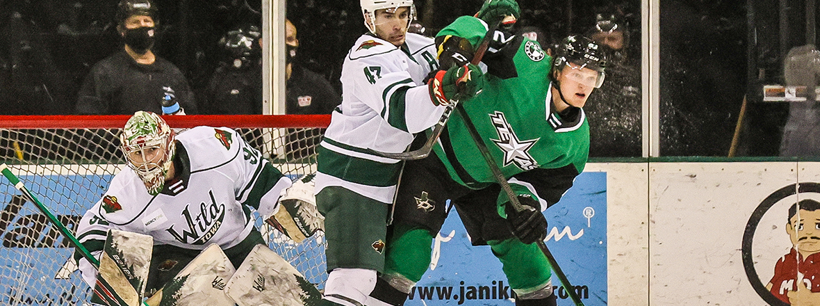 Stars Blanked by Wild in 4-0 Loss