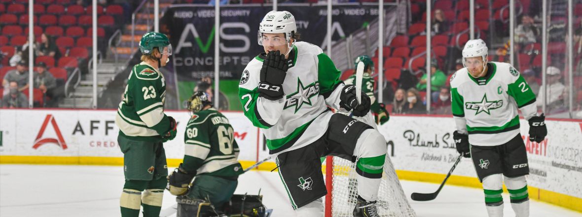 Stars Finish Season with 3-2 Win Over Wild