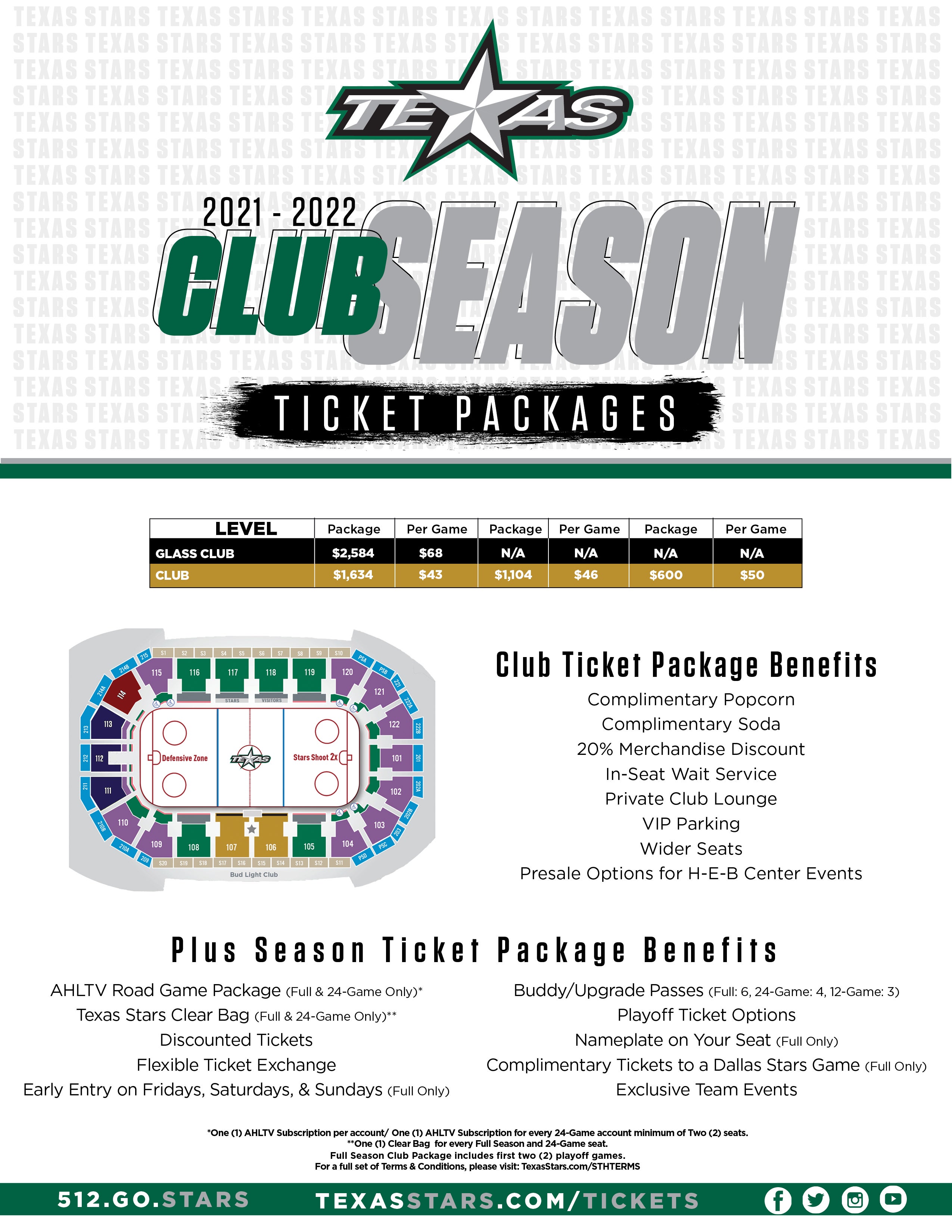 Club Ticket Packages Texas Stars AHL Affiliate to Dallas Stars