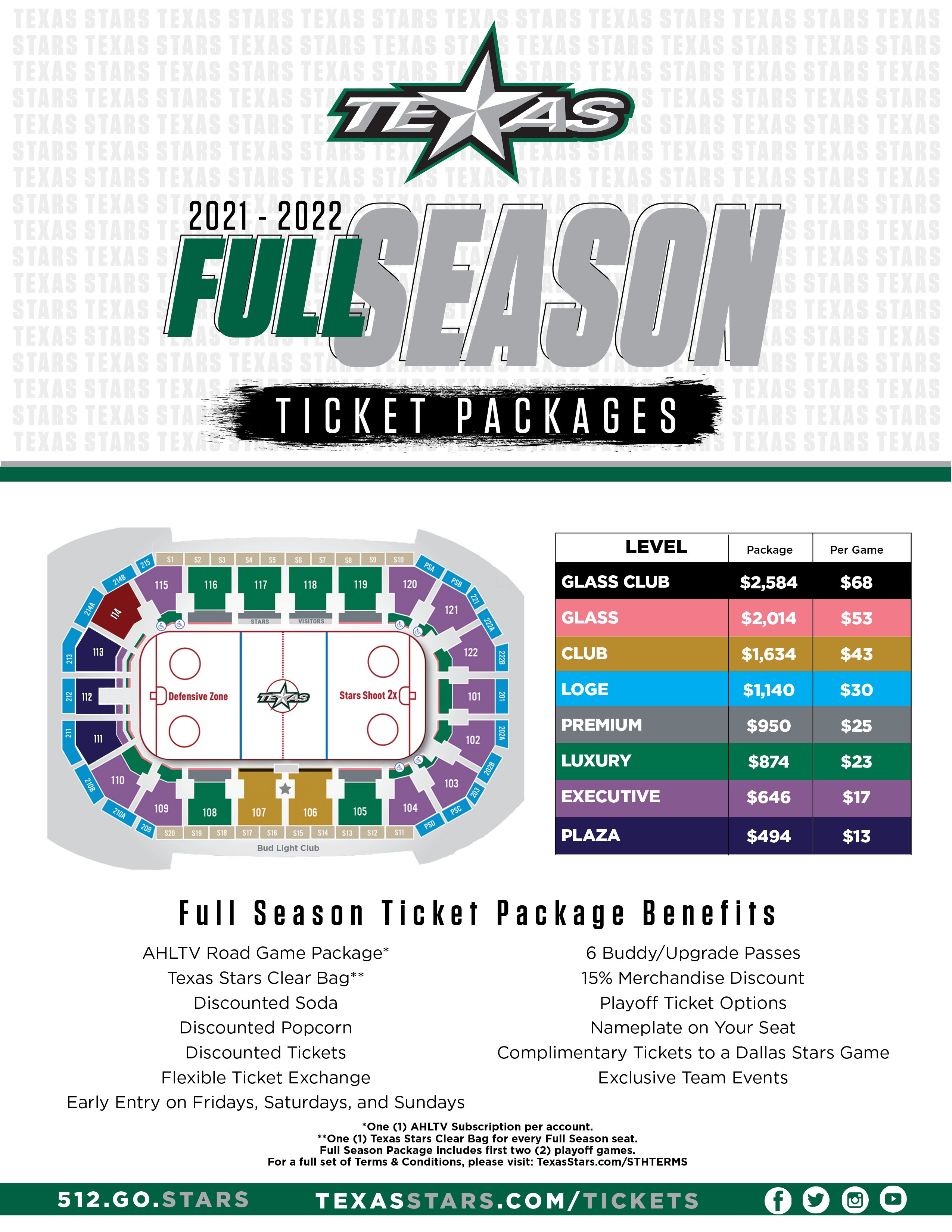 Full Season Tickets Texas Stars AHL Affiliate to Dallas Stars