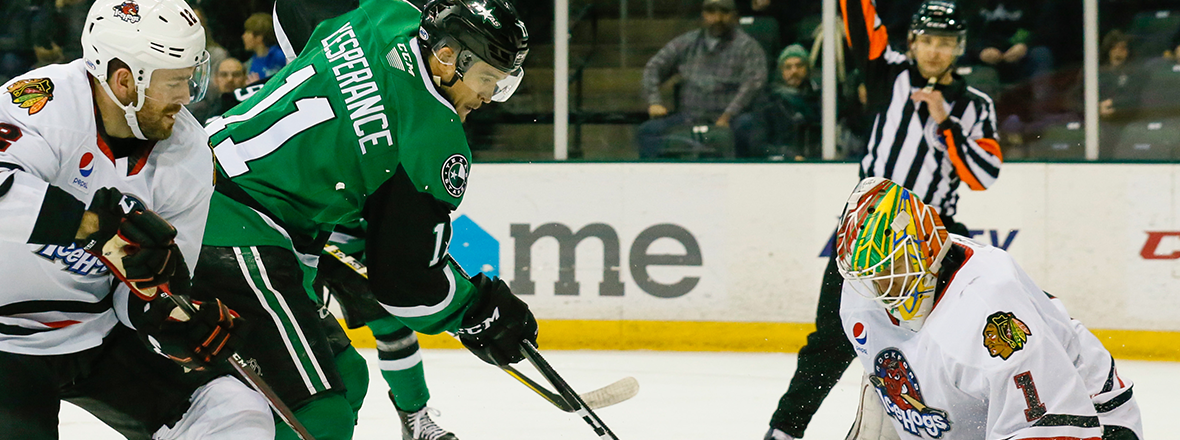 Stars Fall to IceHogs in 3-2 Shootout Battle